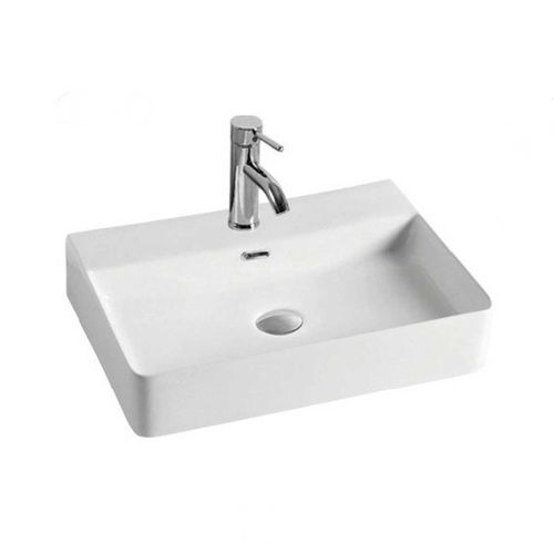 Раковина из сантехнического фарфора Vincea VBS-303 60х40 накладная цвет белый 1 отверстие под смеситель - фото 2