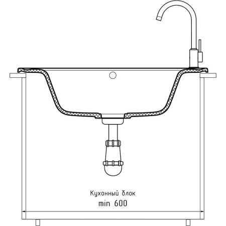 Кухонная мойка Granfest Quarz 71 белый 75х50 цвет белый поверхность матовая