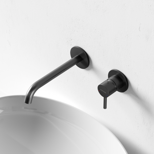 Смеситель для раковины Sancos Etna SC9004MB встраиваемый в стену черный - фото 2