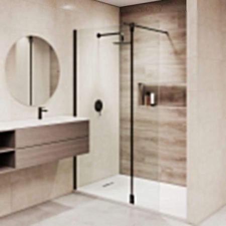 Душевая перегородка RGW Walk In 351005123-14 120х195 стекло прозрачное профиль черный