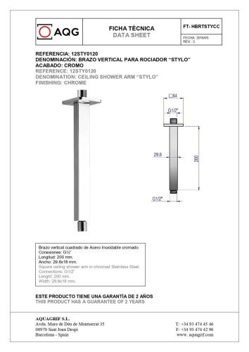 Душевая система AQG Bold 19BOLEC20402 встраиваемая в стену цвет хром - фото 4