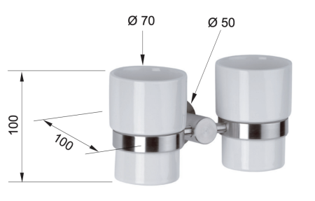 Стакан Remer Minimal INOX Mi16INOXCR