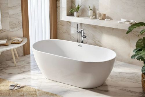 Ванна акриловая Cerutti SPA CT10509 170х75 отдельностоящая овальная с ножками - фото 2