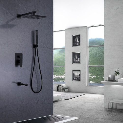 Душевая система Abber AF8017B встраиваемая в стену цвет черный - фото 2