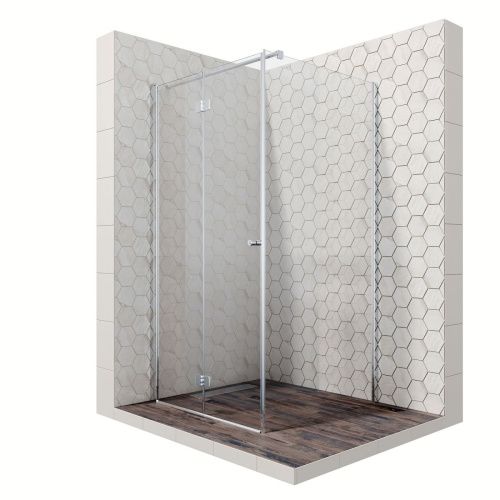 Душевой уголок Ambassador Diamond 12011105L 90х90 стекло прозрачное профиль хром без поддона - фото 2