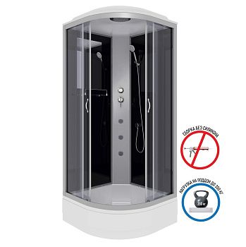 Душевая кабина Niagara Classic 35021434G 100х100 четверть круга с крышей ориентация универсальная