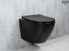 Унитаз подвесной Gid Tornado 62261Y черный с сиденьем микролифт безободковый смыв торнадо