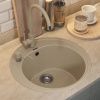 Кухонная мойка Uperwood Quartz Premium UPD-01 3910202101 50х50 цвет бежевый поверхность матовая