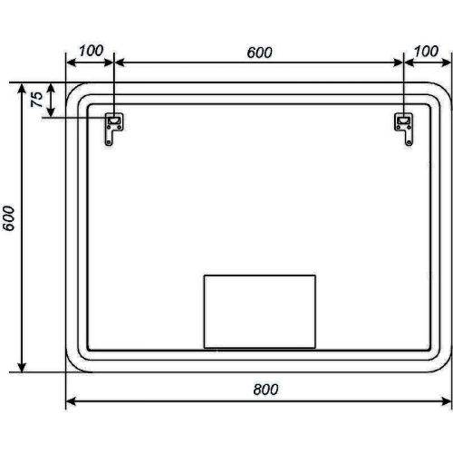 Зеркало с подсветкой 1MarKa Amour У98566 80х60 подвесное - фото 4