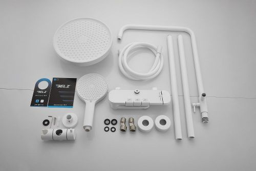 Душевая стойка Belz B713 B25713-8 настенная цвет белый - фото 3