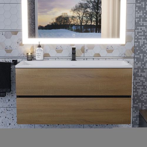 Тумба с раковиной Uperwood Barsa 293020544 100х50 цвет коричневый/черный - фото 5