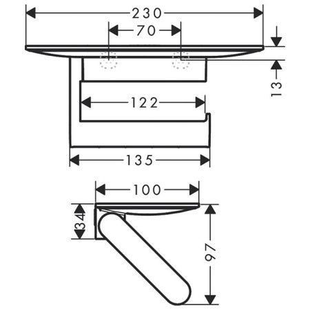 Бумагодержатель Hansgrohe WallStoris 27928670
