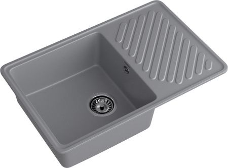 Кухонная мойка Granfest Quarz 52 темно-серый 75х50 цвет серый поверхность матовая