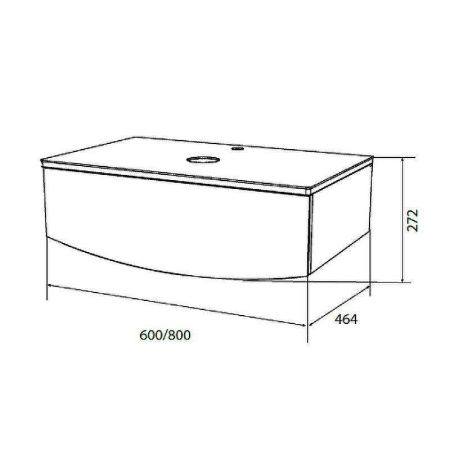 Тумба под раковину 1MarKa Nega Ц0000002813 80х50 цвет белый