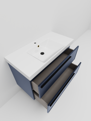 Тумба с раковиной La Fenice Elba TWIN NFNC-01-ELB-BG-100-2-3-100 100х50 подвесная цвет синий - фото 4