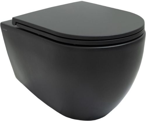 Чаша унитаза подвесная Allen Brau Reality 4.32006.31 цвет черный без сиденья безободковая каскадный смыв