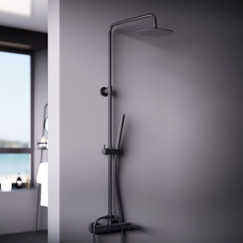 Душевая стойка Damixa Scandinavian Pure 936710300 настенная цвет черный - фото 3