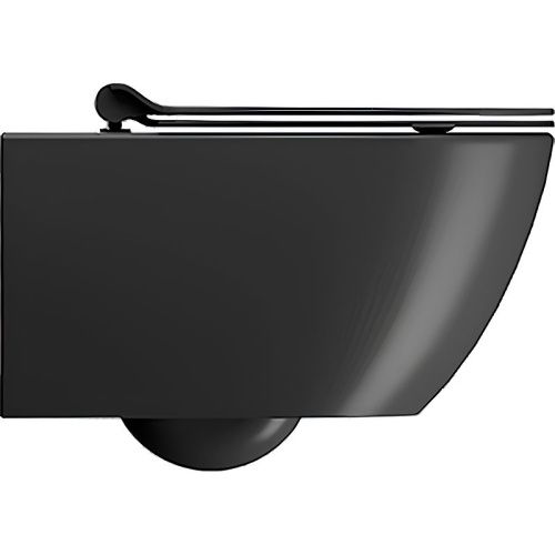 Чаша унитаза подвесная GSI Pura 881526_УЦ/4 цвет черный без сиденья безободковая душевой смыв (неровность при окраске и уколы) - фото 2
