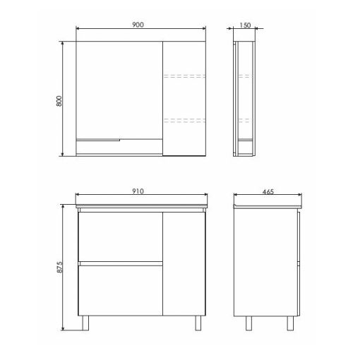 Зеркало-шкаф Comforty Верона 00004136714CF 90х80 подвесной цвет бежевый - фото 2