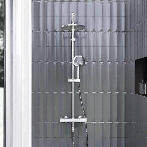 Душевая стойка Damixa Jupiter 977810000 настенная цвет хром - фото 4