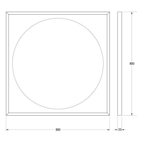 Зеркало с подсветкой Defesto ECLIPSE DF 2238 80х80 подвесное - фото 2