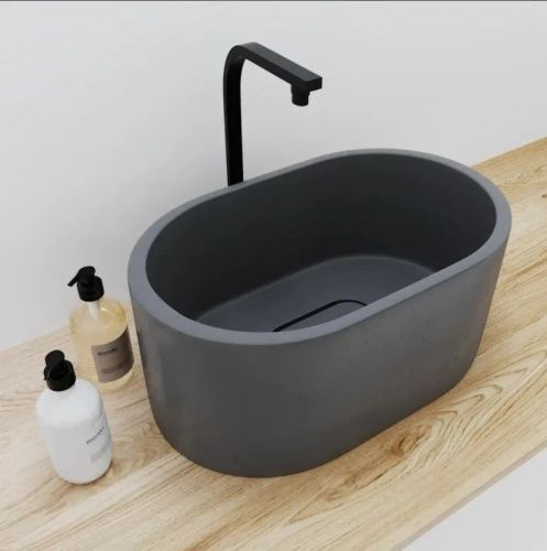 Раковина из искусственного камня Uperwood Venice 291020216 60х30 накладная цвет серый - фото 2