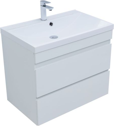 Тумба под раковину Aquanet Нота NEW 00335418 70х50 подвесная цвет белый - фото 3