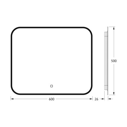 Зеркало с подсветкой Defesto AURA DF 2973SH 60х50 подвесное - фото 2