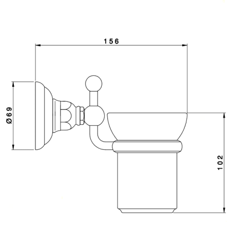 Стакан Nicolazzi Accessori Classica 1488CR