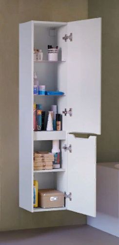 Шкаф-пенал Jorno SLIDE Sli.04.150/P/W 30х150 подвесной цвет белый - фото 2