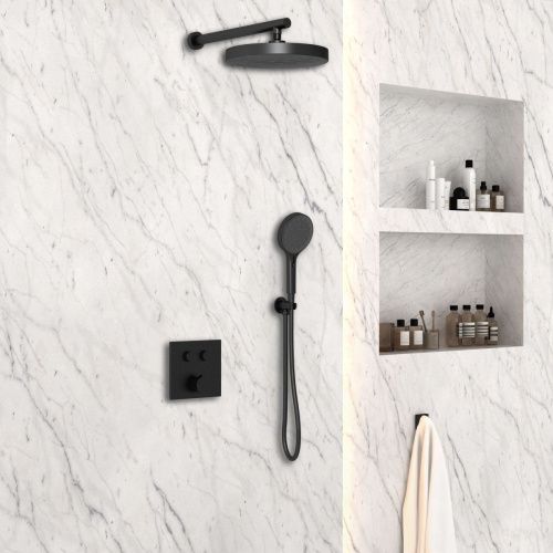 Душевая система Vincea VSFW-4I212MB встраиваемая в стену цвет черный