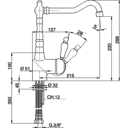 Смеситель для кухни Cisal EM00253021 Акция на мойку хром