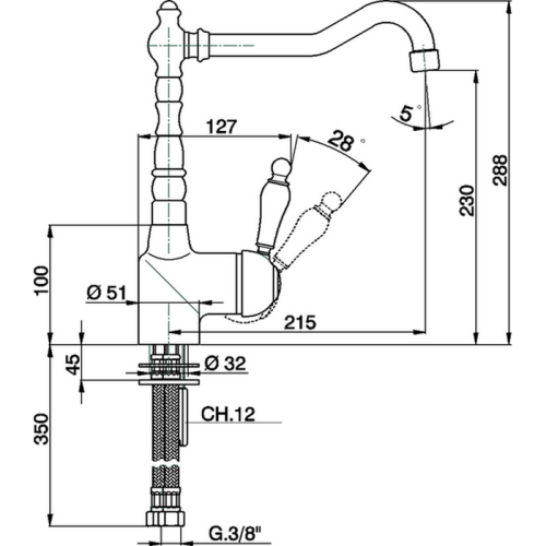 Смеситель для кухни Cisal EM00253021 Акция на мойку хром - фото 2
