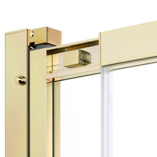 Душевая шторка на ванну New Trendy Sensi P-0101 85х150 стекло прозрачное профиль золото ориентация универсальная - фото 3