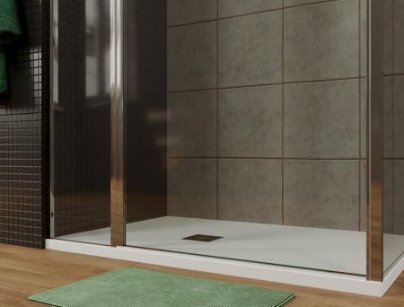 Боковая стенка Allen Brau Priority 3.31019.00G 100х200 стекло тонированное профиль хром