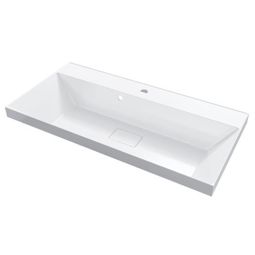 Раковина из литьевого мрамора Uperwood Classic New 291021026 90х45 полувстраиваемая цвет белый - фото 4