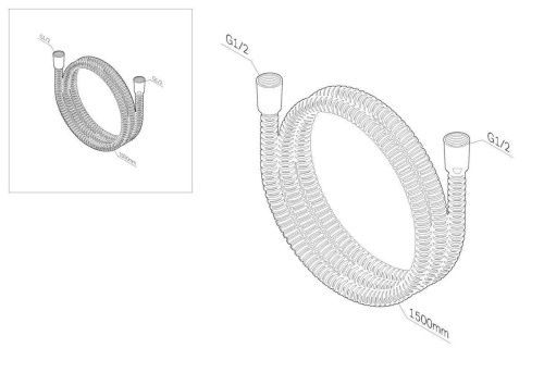 Душевой шланг Am.Pm F0415300 хром - фото 4