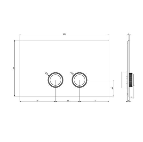 Клавиша смыва механическая Gessi Venti20 54651#713 цвет латунь - фото 2