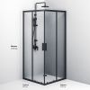 Душевой уголок Am.Pm Gem S W93G-403-090BT 90х90 стекло прозрачное профиль черный без поддона
