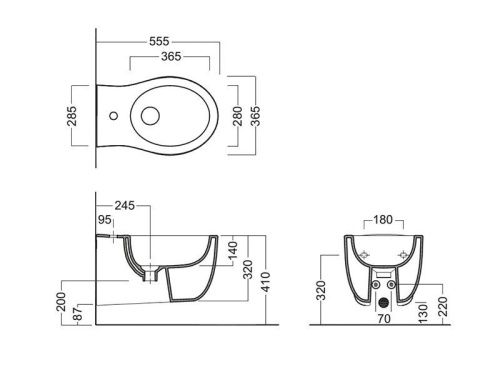Биде подвесное Hatria LE FIABE Y1A901 цвет белый - фото 3