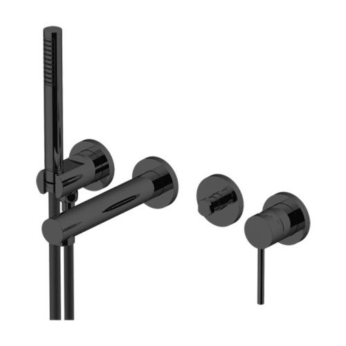 Смеситель Gattoni CIRCLE ONE 9005/90NO встраиваемый в стену черный