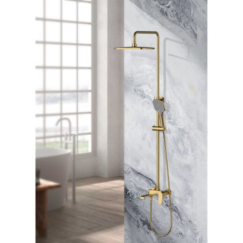 Душевая стойка Splenka S31.24.03 настенная цвет золото - фото 4