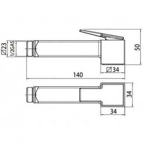 Гигиенический душ со смесителем Bossini Cube Brass E38003B.073_УЦ черный - фото 4