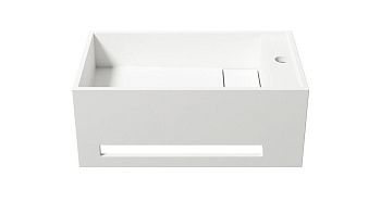 Раковина из искусственного камня Zenon Luna 4000.000.000.000.39677 50х30 подвесная цвет белый