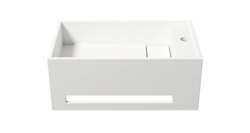 Раковина из искусственного камня Zenon Luna 4000.000.000.000.39677 50х30 подвесная цвет белый