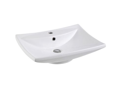 Раковина из сантехнического фарфора Aquatek AQ5518-00 60х50 накладная цвет белый 1 отверстие под смеситель - фото 5