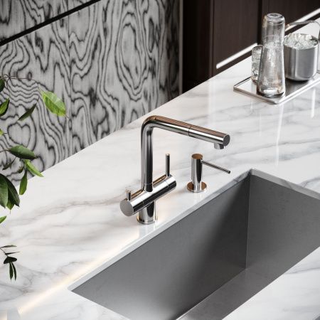 Смеситель для кухни Sancos Spin SC4015BN на мойку никель