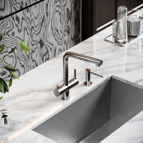 Смеситель для кухни Sancos Spin SC4015BN на мойку никель - фото 2