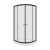 Душевой уголок Parly ZE911B 90х90 стекло прозрачное профиль черный с поддоном