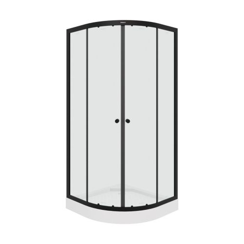 Душевой уголок Parly ZE911B 90х90 стекло прозрачное профиль черный с поддоном